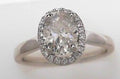 Diamond Ring Oval 1.16ct 14K White Gold