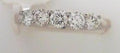 Diamond 5 Stone Band .50ct 14K White Gold