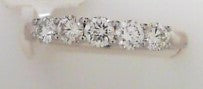 Diamond 5 Stone Band .50ct 14K White Gold