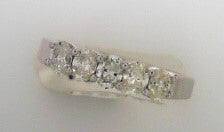 14K 5 Oval Diamonds .73 ctw