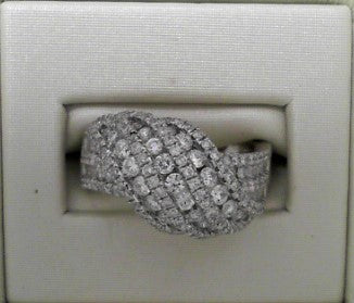 Diamond Ring 1.57ct 18K White Gold Size 7