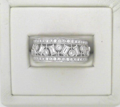 18kw 1.25ctw Diamond band Sz 6.5