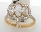 Diamond Marquise Ring 1.46ct 14K Yellow Gold