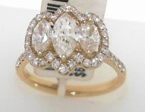 Diamond Marquise Ring 1.46ct 14K Yellow Gold