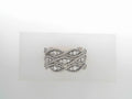 14K White Gold .50ctwTwisted Braided Diamond Wide Band Ring S1622925