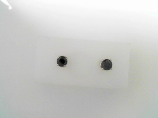 SS 1.00ctw  Black Diamond Studs
