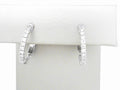 Diamond Hoop Earrings .50ct 14K White Gold
