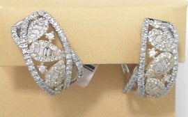 14kw Two-Tone 1.39 ctw Diamond Earrings