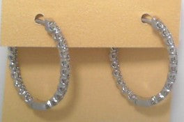 14kw .85 ctw Diamond Hoop Earrings