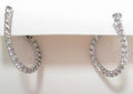 Diamond Hoop Earrings .76ct 14K White Gold