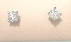 Diamond Stud Earrings 1.50ct 14K White Gold