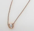 Diamond Bezel Pendant .20ct 14K Rose Gold