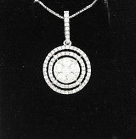 Diamond Circle Pendant 1.0ct 14K White Gold