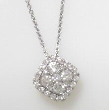 Diamond Necklace .76ct 14K White Gold