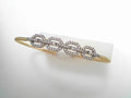 Gabriel NY 14K Yellow Gold Bujukan Bead Cuff Bracelet with Diamond Pave Links .60ctw S1622661