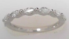 14kw .43 ctw Marquise Diamond Band Sz 6.5