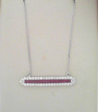 14kw .46 Ruby .36 ctw 18" Necklace