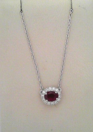 14kw .775 Ruby .184 ctw 18" Necklace