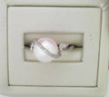 14kw .07ctw Pearl Ring Sz 7