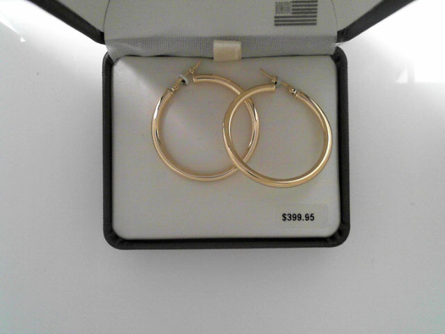14ky 2.5x30mm Hoop Earring