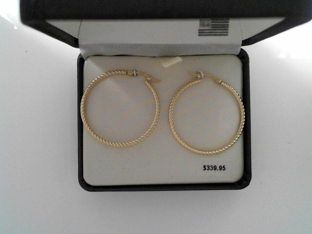 14ky 1.8X30mm Twist Tubing Hoop Earring