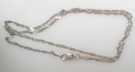 SS 1.75mm Loose Rope Rhodium 16"