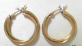 14ky Twisted Hoop Earrings