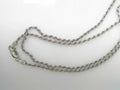 SS 2.50mm Solid Rope chain <br>Rhodium finish 20"
