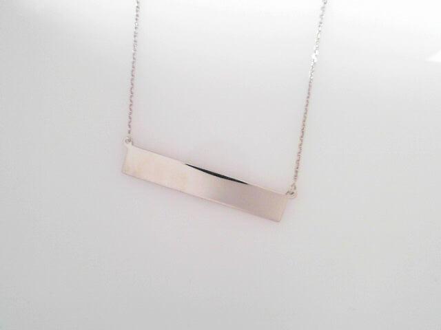 Engravable Bar Necklace Includes Engraving on one side