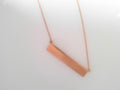 SS Rose Bar Necklace <br>Engraving Is included on one side