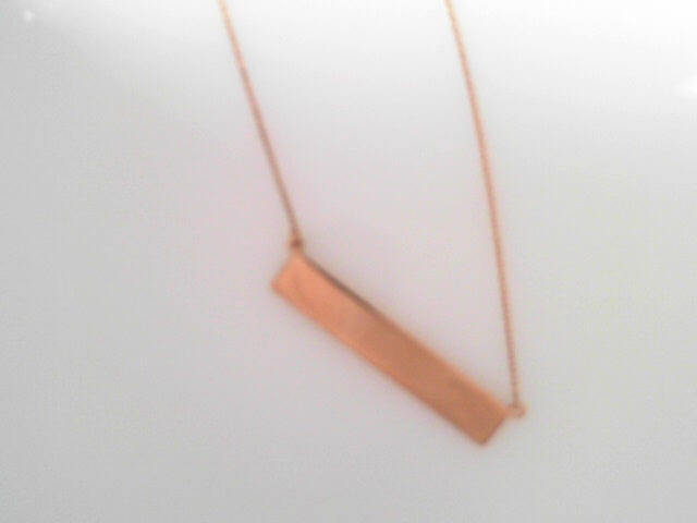 SS Rose Bar Necklace <br>Engraving Is included on one side