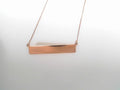 Rose Bar Necklace Engraving on One Side