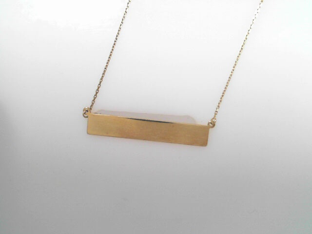 Gold Bar Necklace Includes Ingraving on one Side