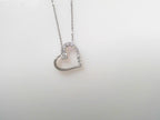 Diamond Heart Pendant .40ct 14K White Gold