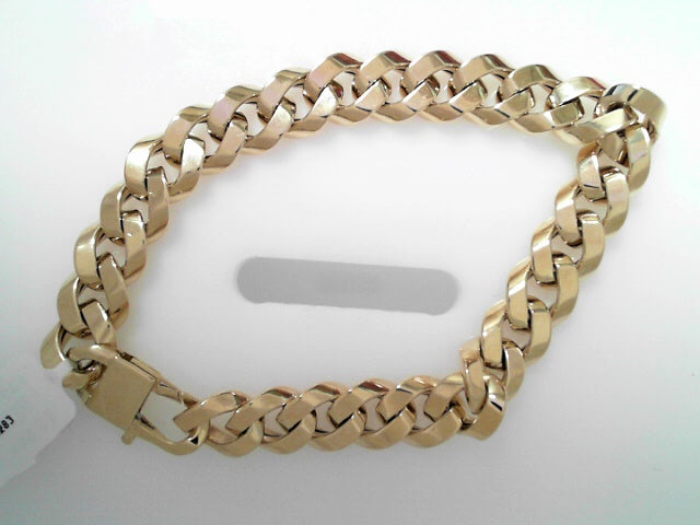 14ky Polished Link Bracelet 8"