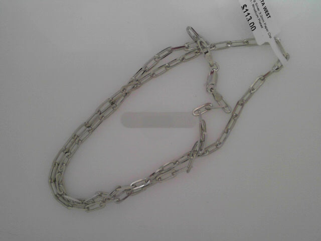 Sterling Silver 3 2mm Paper Clip Chain - Rhodium Plated