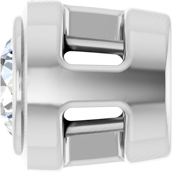 Round Bezel-Set Slide Pendant - Image 3