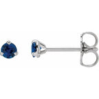 Round 3-Prong Claw Cocktail-Style Stud Earrings