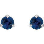 Round 3-Prong Claw Cocktail-Style Stud Earrings - Image 2