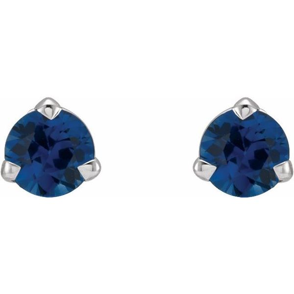 Round 3-Prong Claw Cocktail-Style Stud Earrings - Image 2