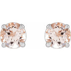 Round 4-Prong Claw Stud Earrings - Image 2