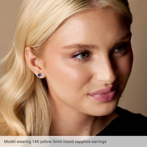 Round 4-Prong Claw Stud Earrings - Image 3