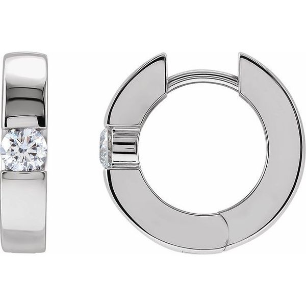 Accented Huggie Hoop Earrings