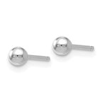 Leslie's 14K White Gold Polished 3mm Ball Post Earrings - Image 2
