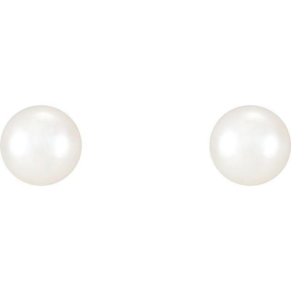 Pearl Stud Earrings - Image 2