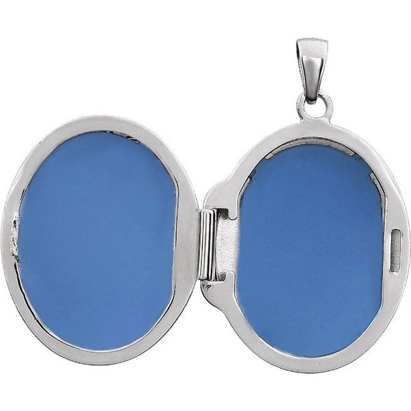 Engravable Floral Oval Locket - Image 3