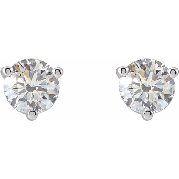 Round 3-Prong Stud Earrings - Image 2