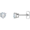 Round 3-Prong Stud Earrings