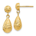 Leslie's 14K D/C Post Dangle Earrings
