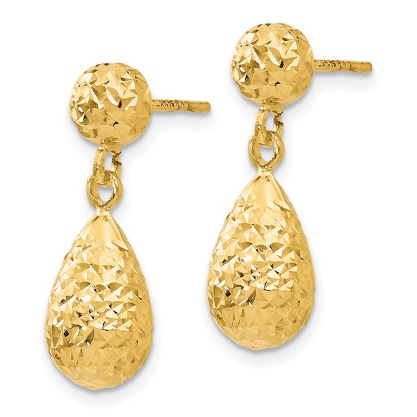 Leslie's 14K D/C Post Dangle Earrings - Image 2